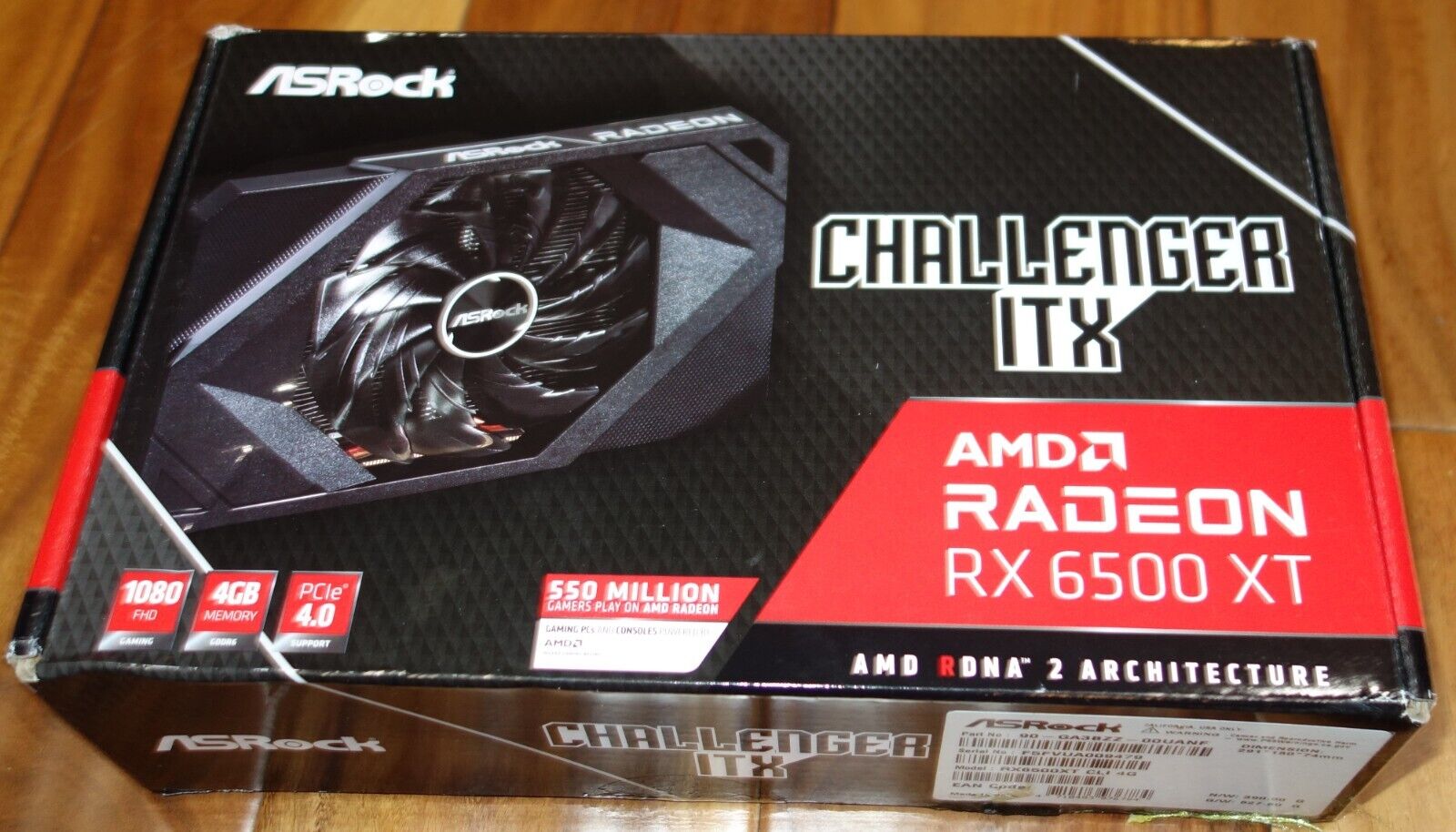Asrock RX6500 XT Challenger ITX 4GB, 4GB DDR6, PCIe4, HDMI, DP, 2815MHz Clock