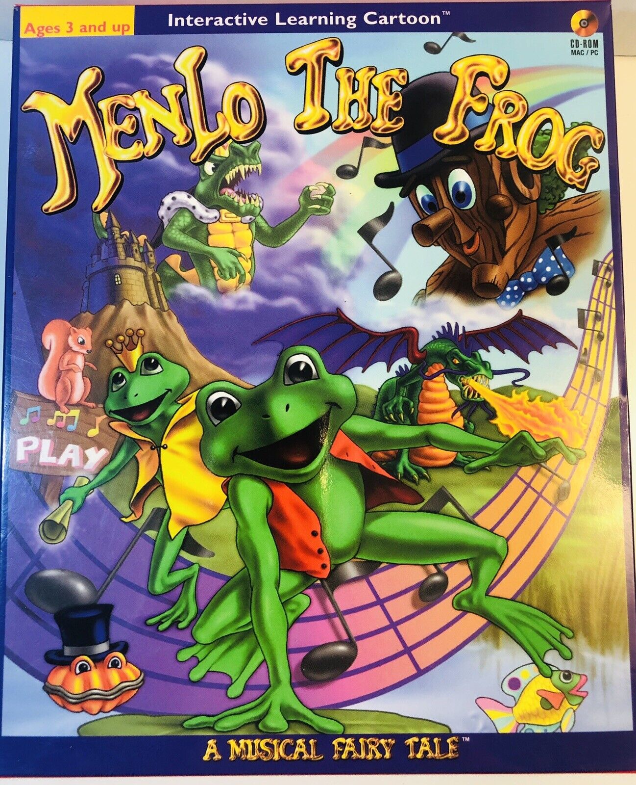 Menlo The Frog A Musical Fairy Tale Cd-Rom Mac/PC Interactive Learning Cartoon