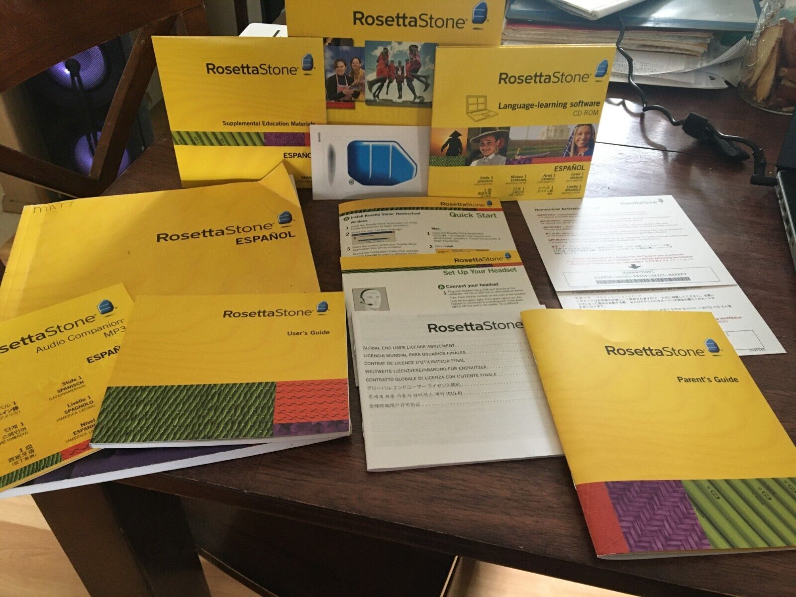 Rosetta Stone Spanish Level 1: All pieces included and Student Workbook