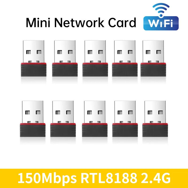150Mbps Mini USB Wireless Wifi Adapter Wi fi Network LAN Card 802.11b/g/ Lot