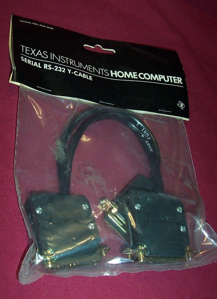 New TI-99/4A TI99/4 SERIAL RS-232 Y-CABLE T.I. Home Computer PHA2620