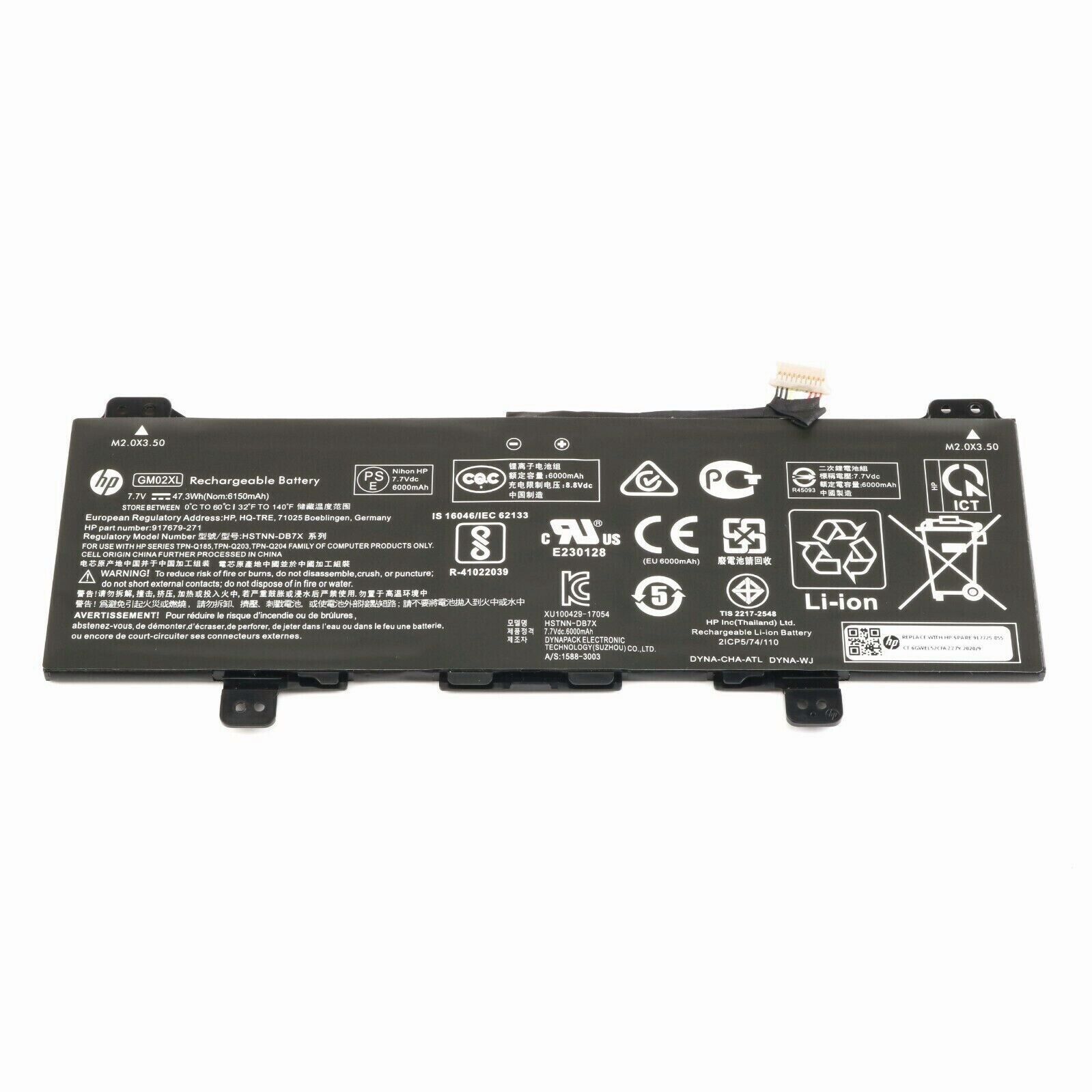 OEM 47.3WH GM02XL Battery For HP Chromebook X360 11 G1 EE 917725-855 HSTNN-UB7M
