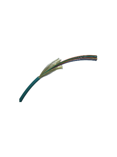 12 Strand Indoor Riser OM3 50um Corning Glass Fiber Optic Cable- 500ft - Aqua