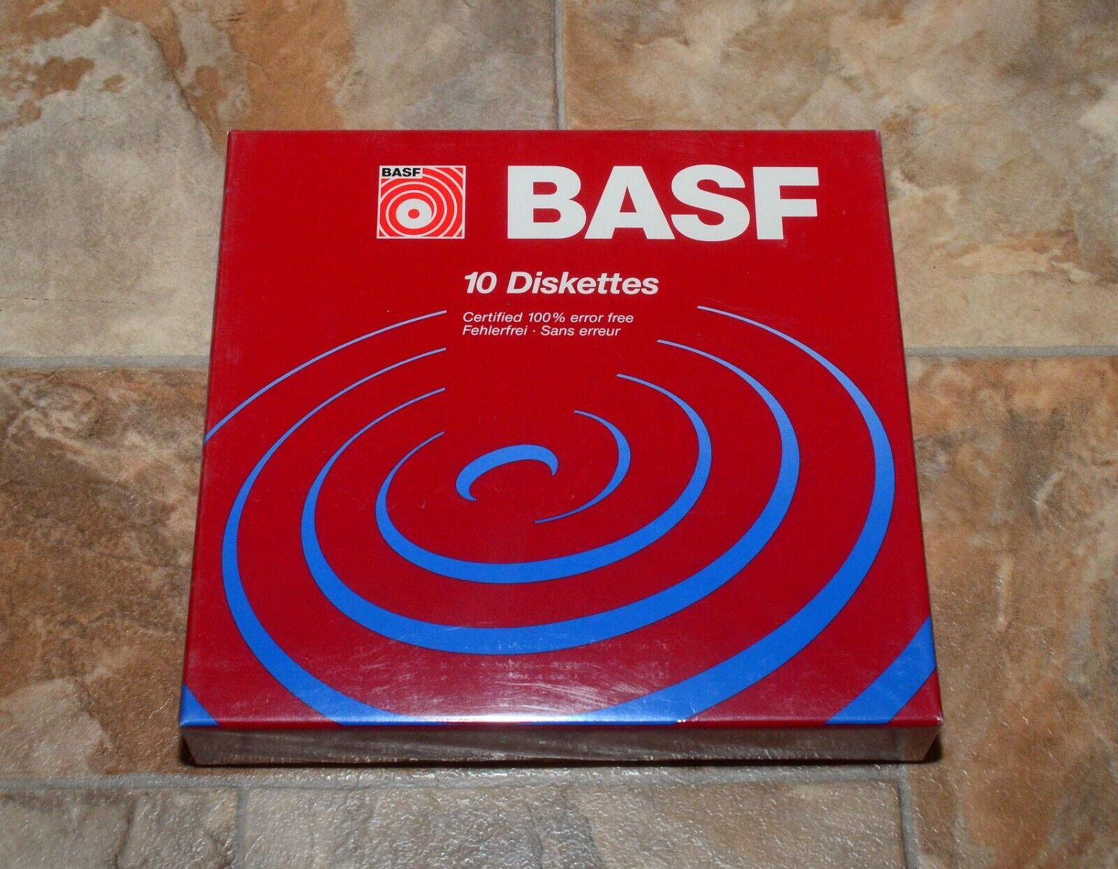 Factory Sealed Box of 10 Vintage BASF 8in Diskettes 2S/2D Double Density