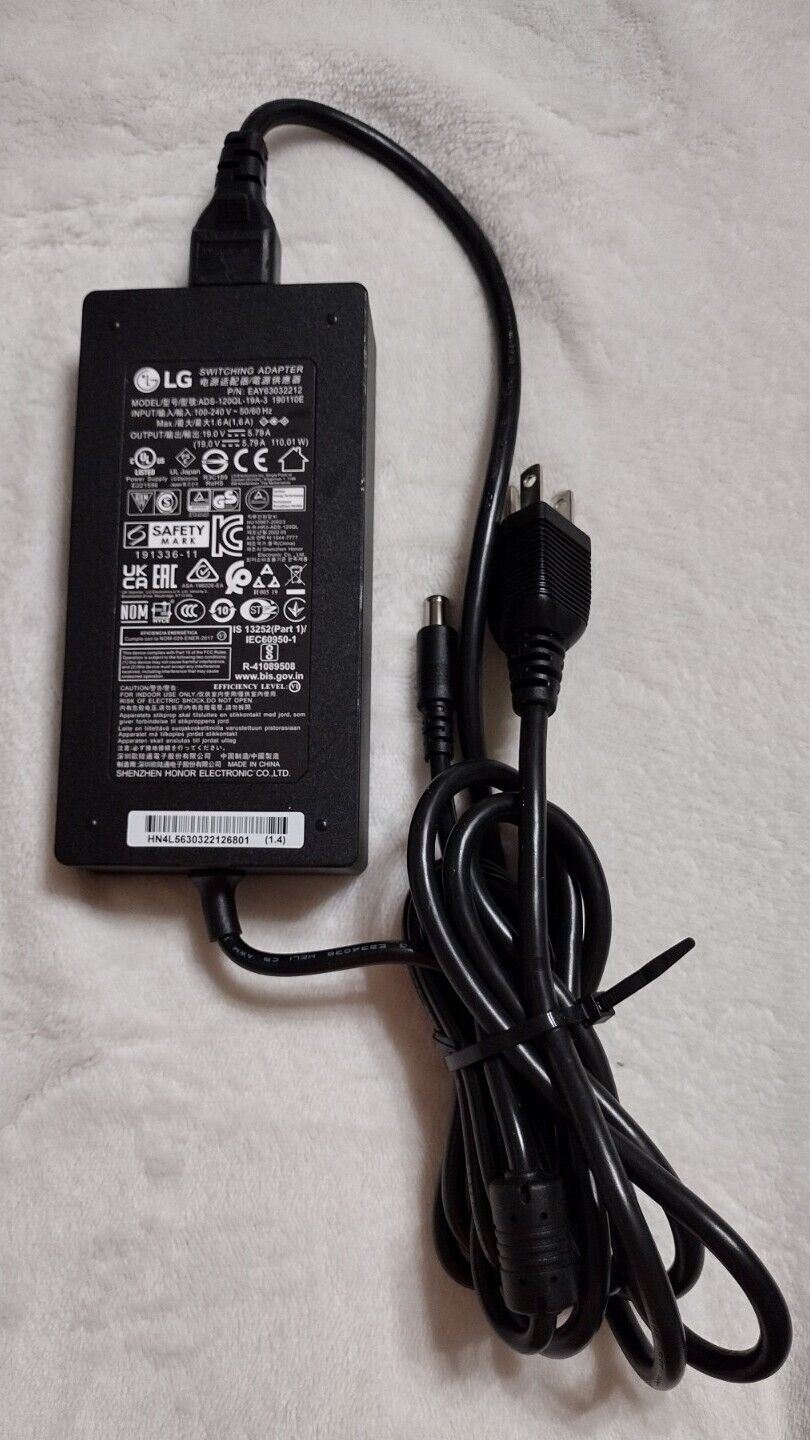 OEM LG UltraGear EAY63032212 19V 5.79A Adapter 27GN950B 34GN850B Gaming Monitor