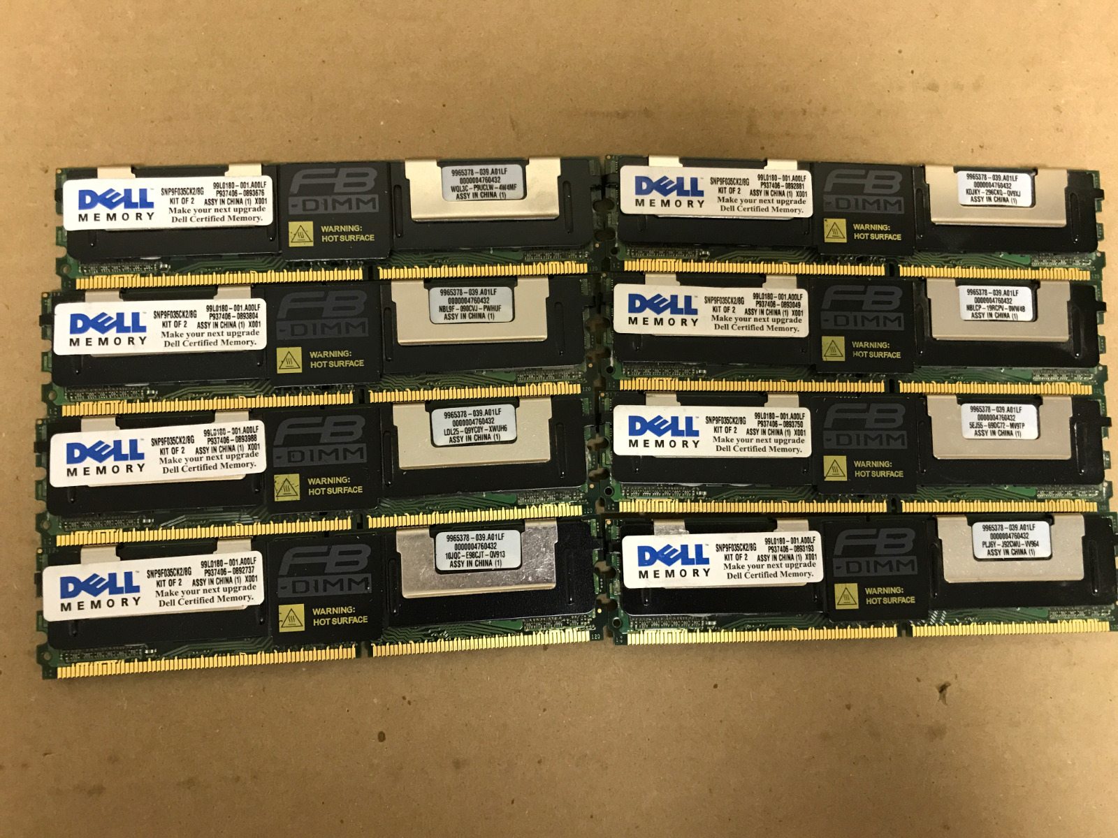 32GB (8 x 4GB) DDR2 FB Fully Buffered PC2-5300F 667 Mhz  FOR Dell PowerEdge 2950
