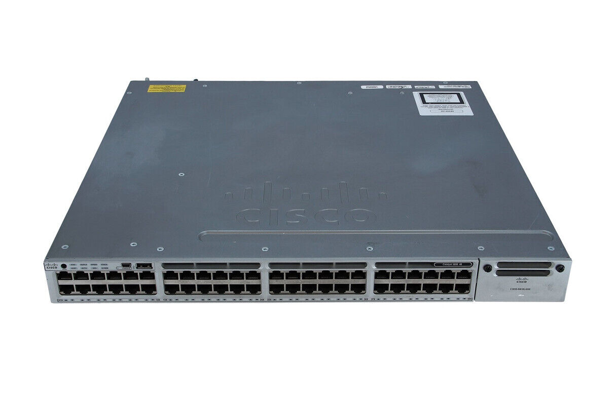 Cisco WS-C3850-48T-E  Catalyst 3850 48 Ports Layer 3 Switch 1 Year Warranty