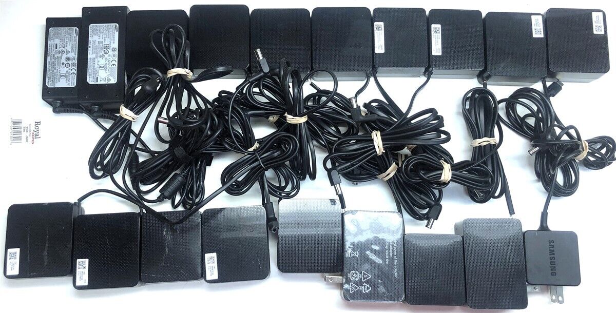 Lot of 19 Samsung Monitor Laptop Charger AC Adapter Power Supply Defective AS-IS