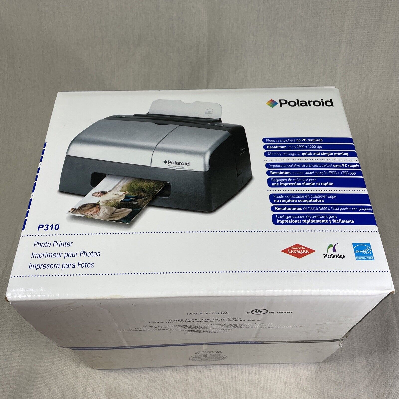 New Old Stock Polaroid P310 Portable 4x6 Photo Printer USB Connect Color
