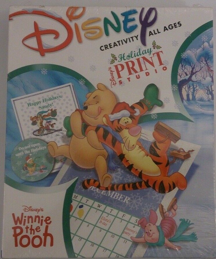 DISNEY Holiday Print Studio PC Mac CD Creativity For All Ages Winnie The Pooh