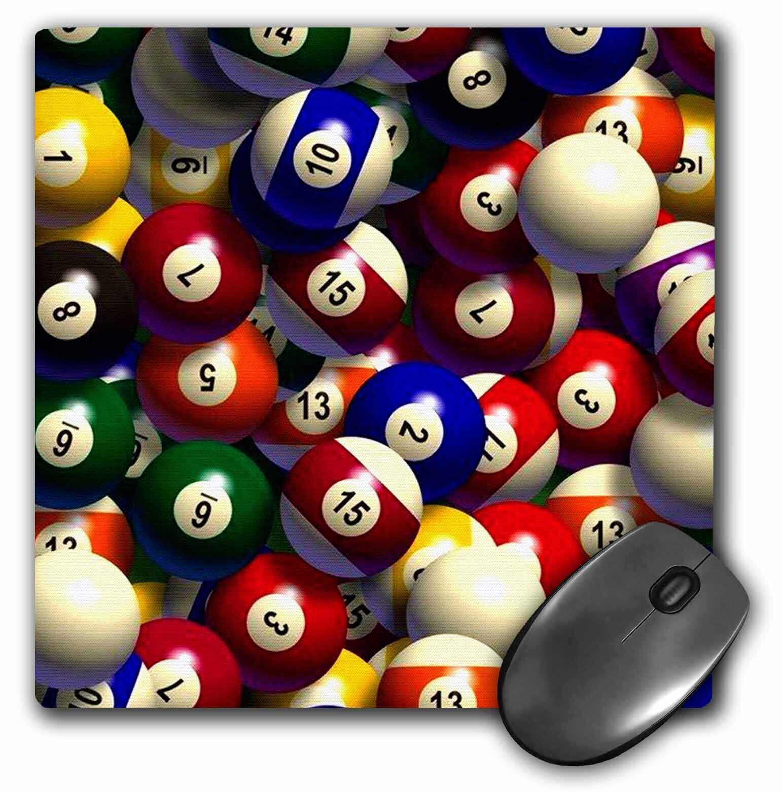 3dRose Billiard Balls Pool MousePad