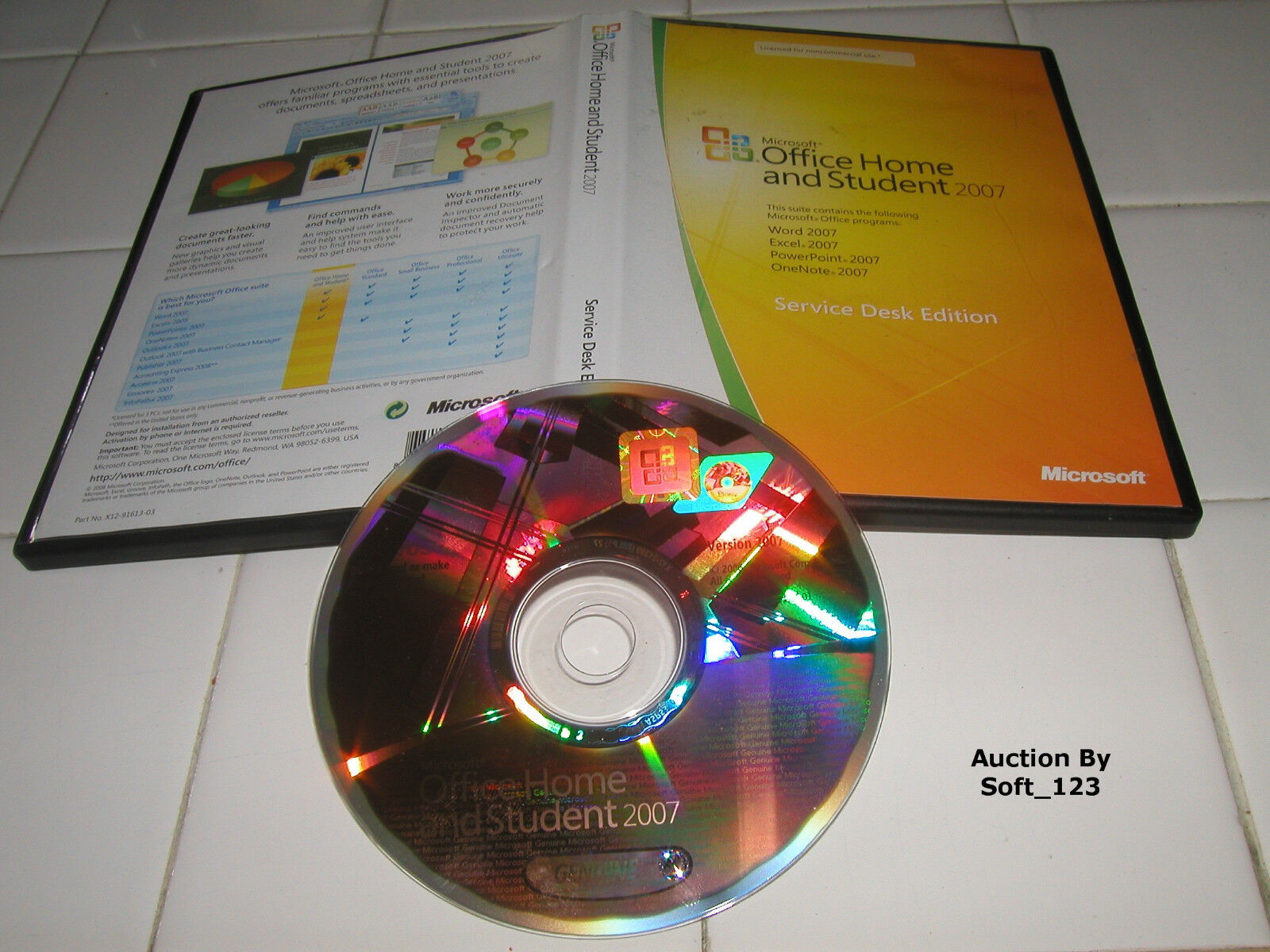 MS Microsoft Office 2007 Home and Student for 3 PCs Full Retail English Version