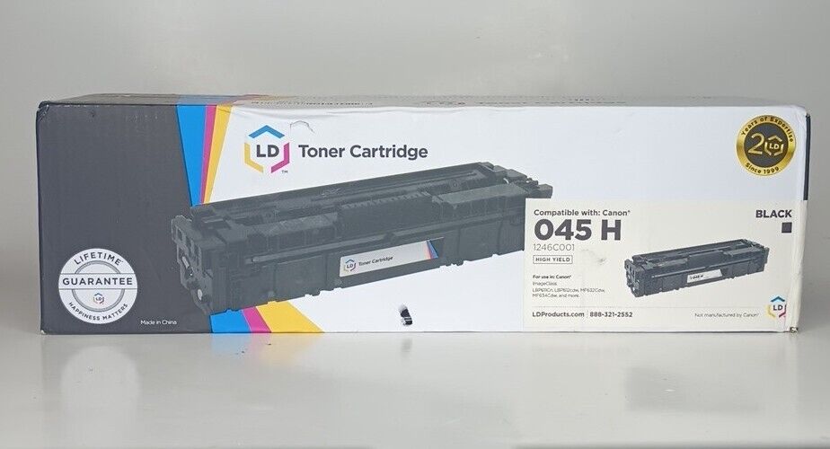 New LD Compatible Canon 045H / 1246C001 High Yield Black Toner Cartridge