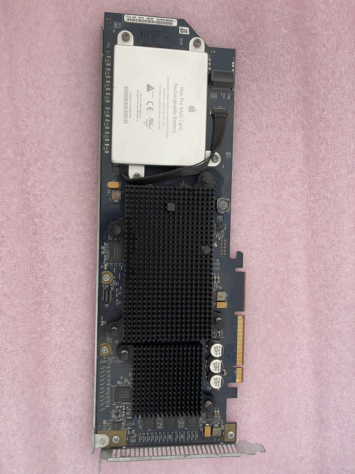 Apple A1247 MacPro 630-9257 PCIe Raid Card w/ Apple A1228 Rechargeable Battery