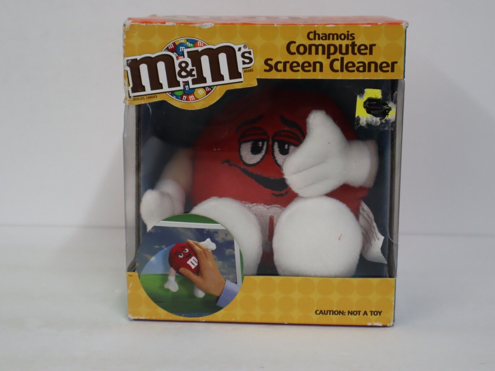 VINTAGE CHAMOIS COMPUTER SCREEN CLEANER ADORABLE M&M\'S CHARACTERS