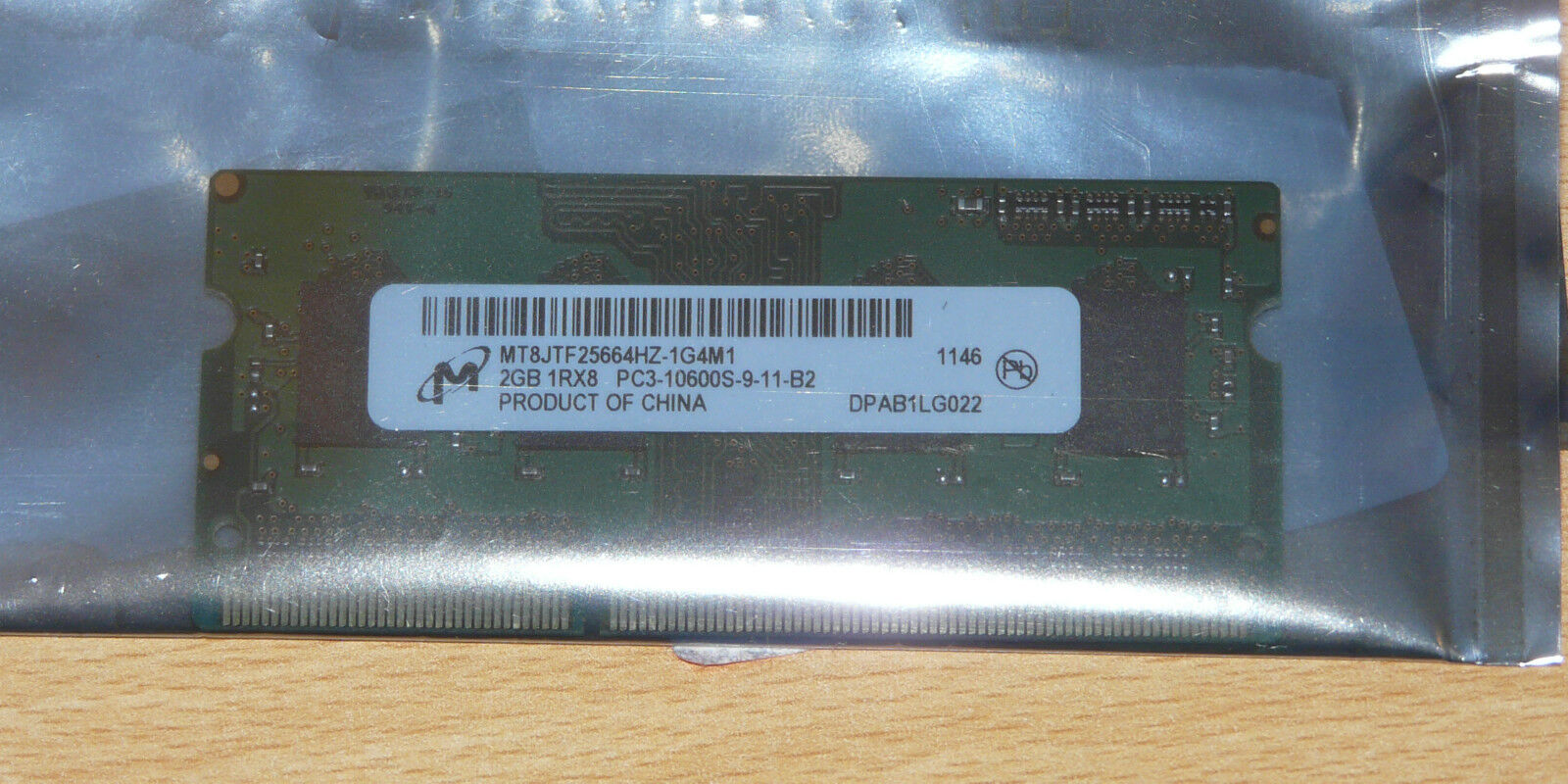 NEW MICRON MT8JTF25664HZ-1G4M1 2GB DDR3 1333MHz CL9 PC3-10600S Laptop Memo V1RX3