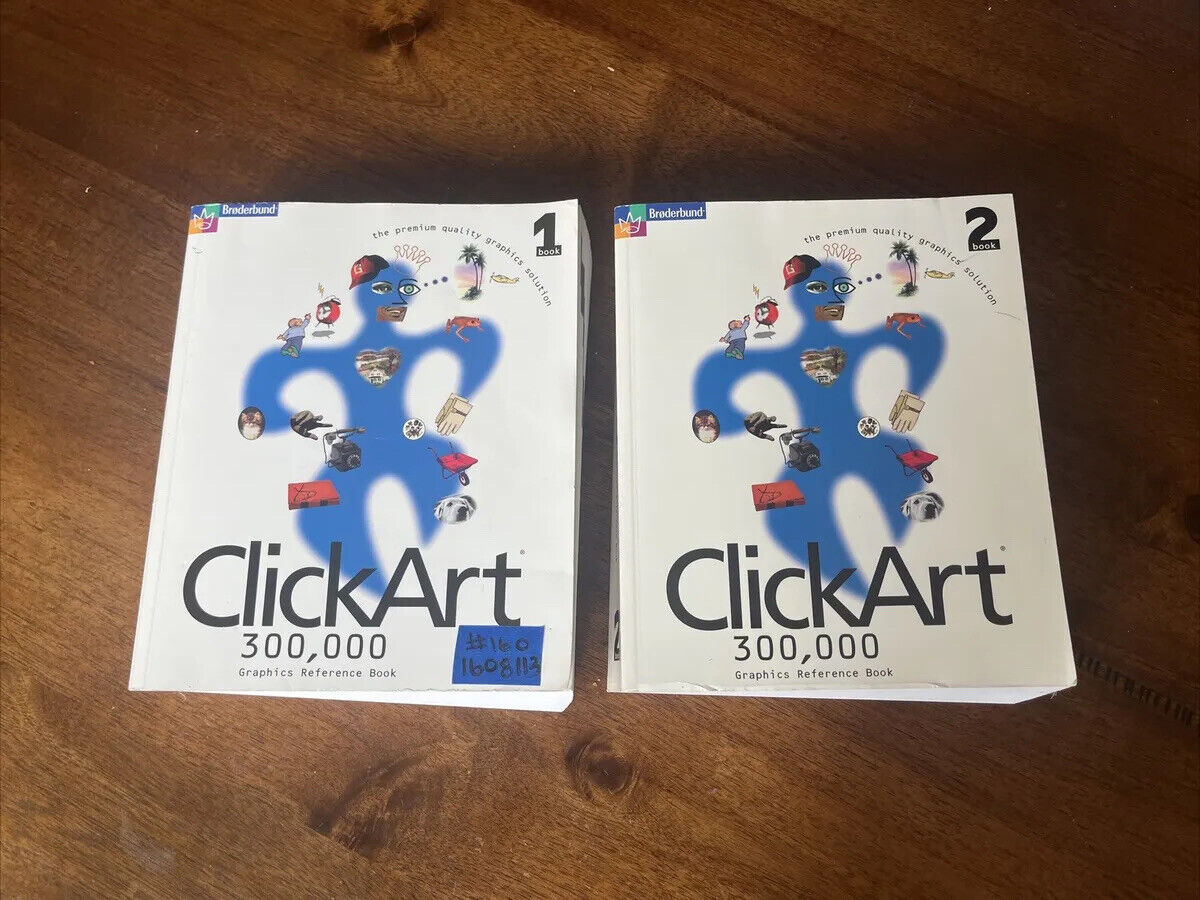Broderbund ClickArt 300,000 with User's Manual  1 And 2