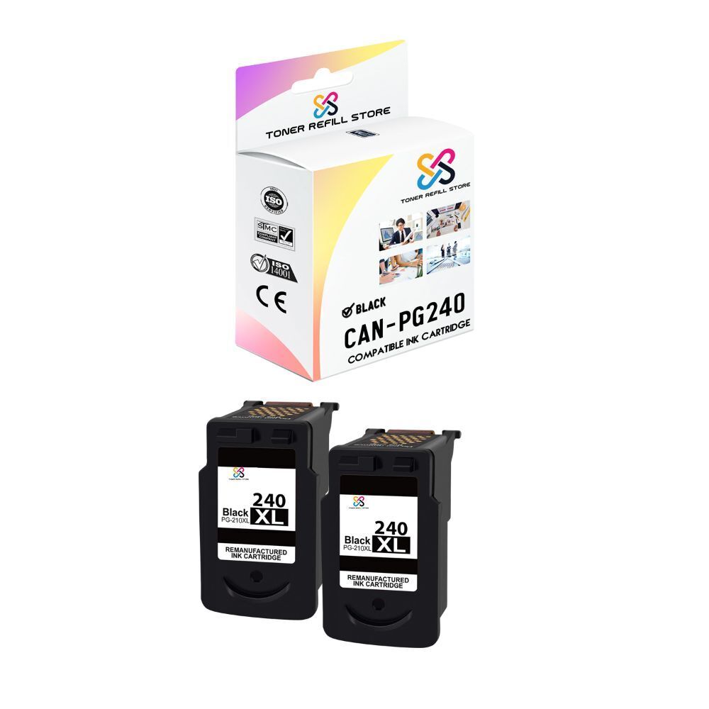 2PK TRS PG240 Black HY Compatible for Canon Pixma MG2120 MG2220 Ink Cartridge