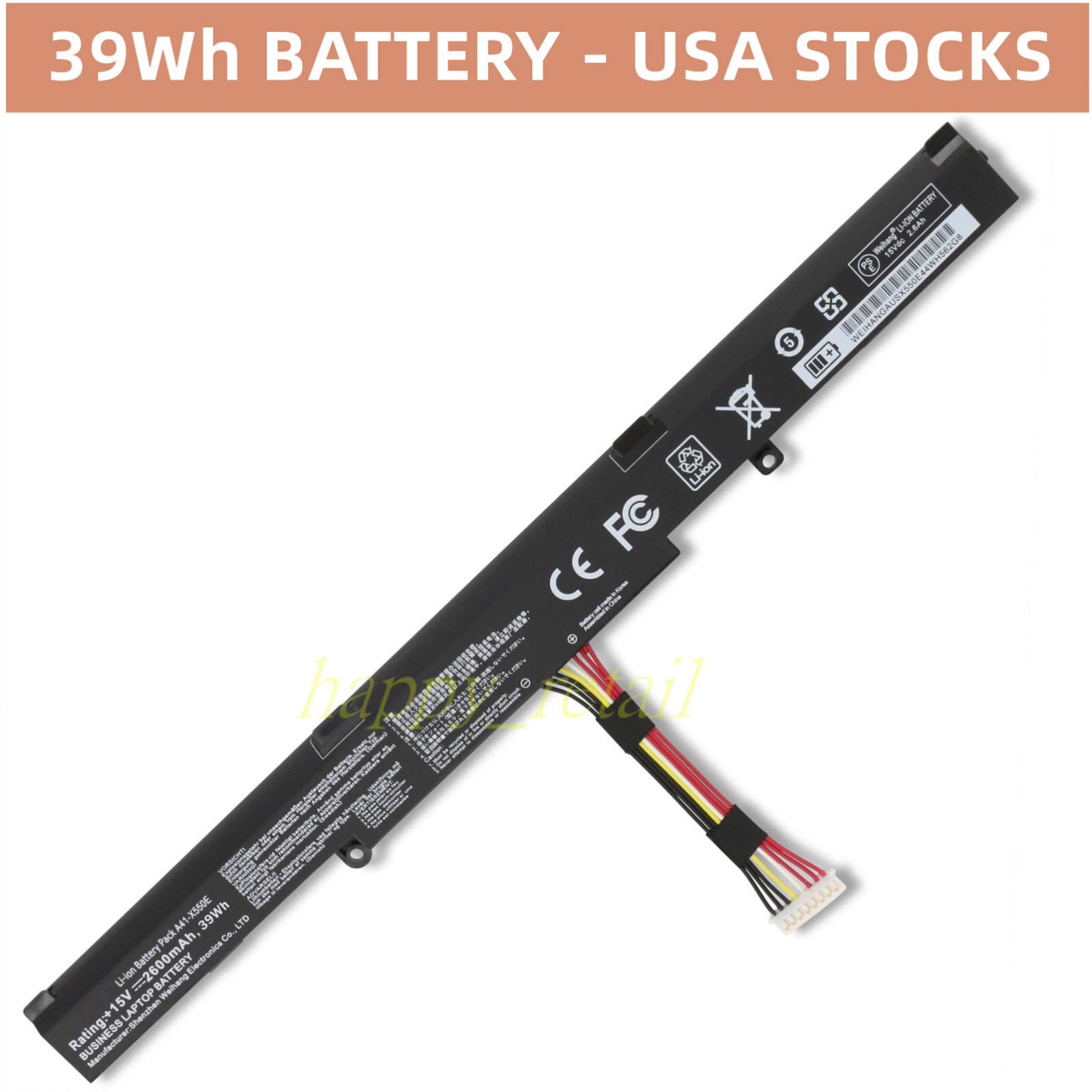39Wh New Battery A41-X550E For Asus X751M X750J X750JA X550Z X550ZA-SA100603E