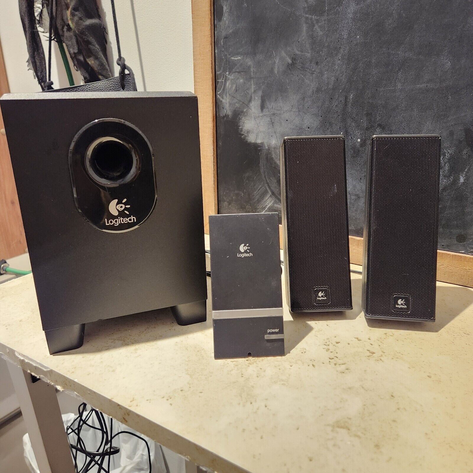 Logitech X-240 Computer Speakers- full 4 Piece Set 