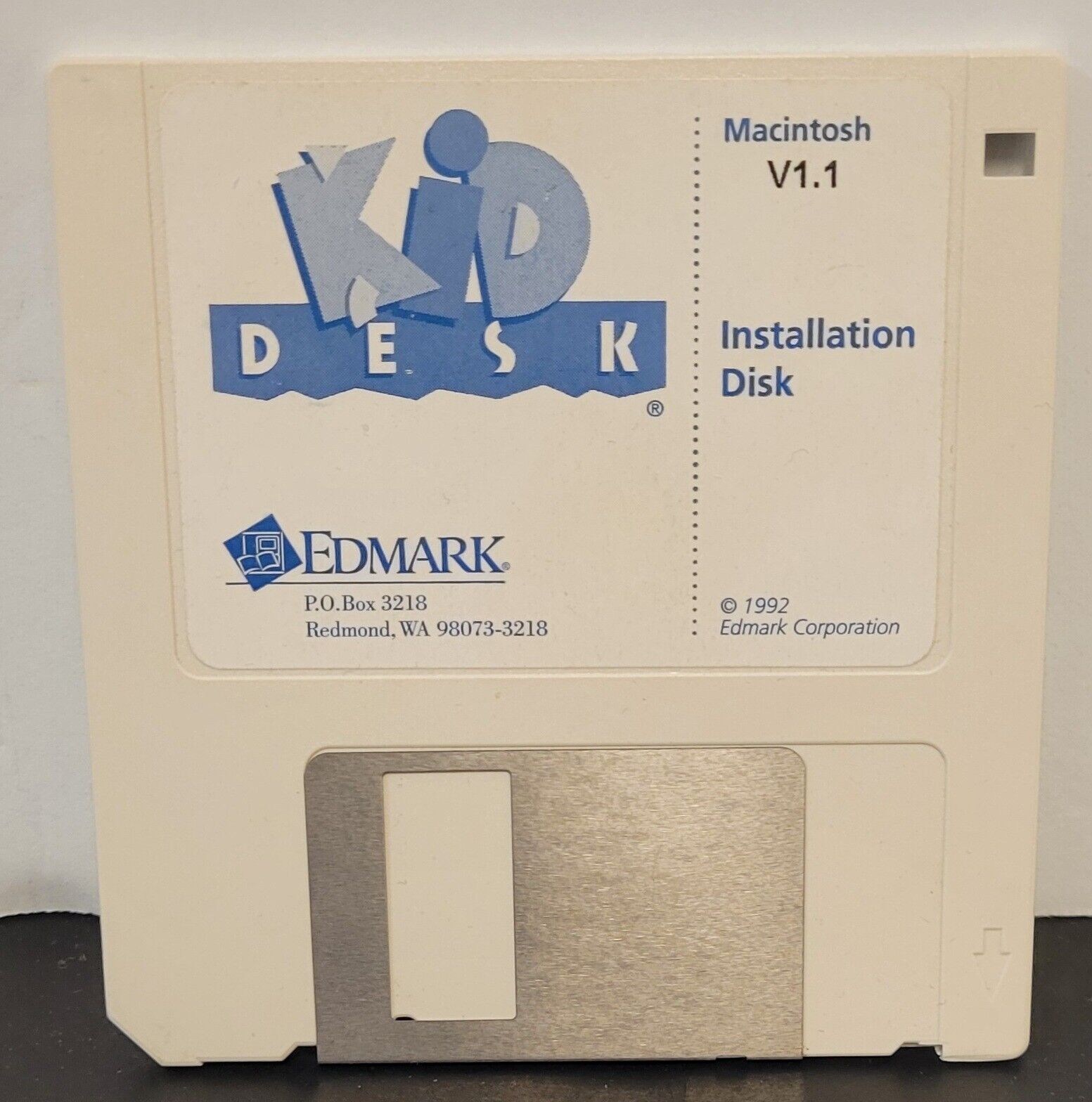 Vintage 1992 Kid Desk Macintosh V1.1 Installation Disk Edmark Corporation