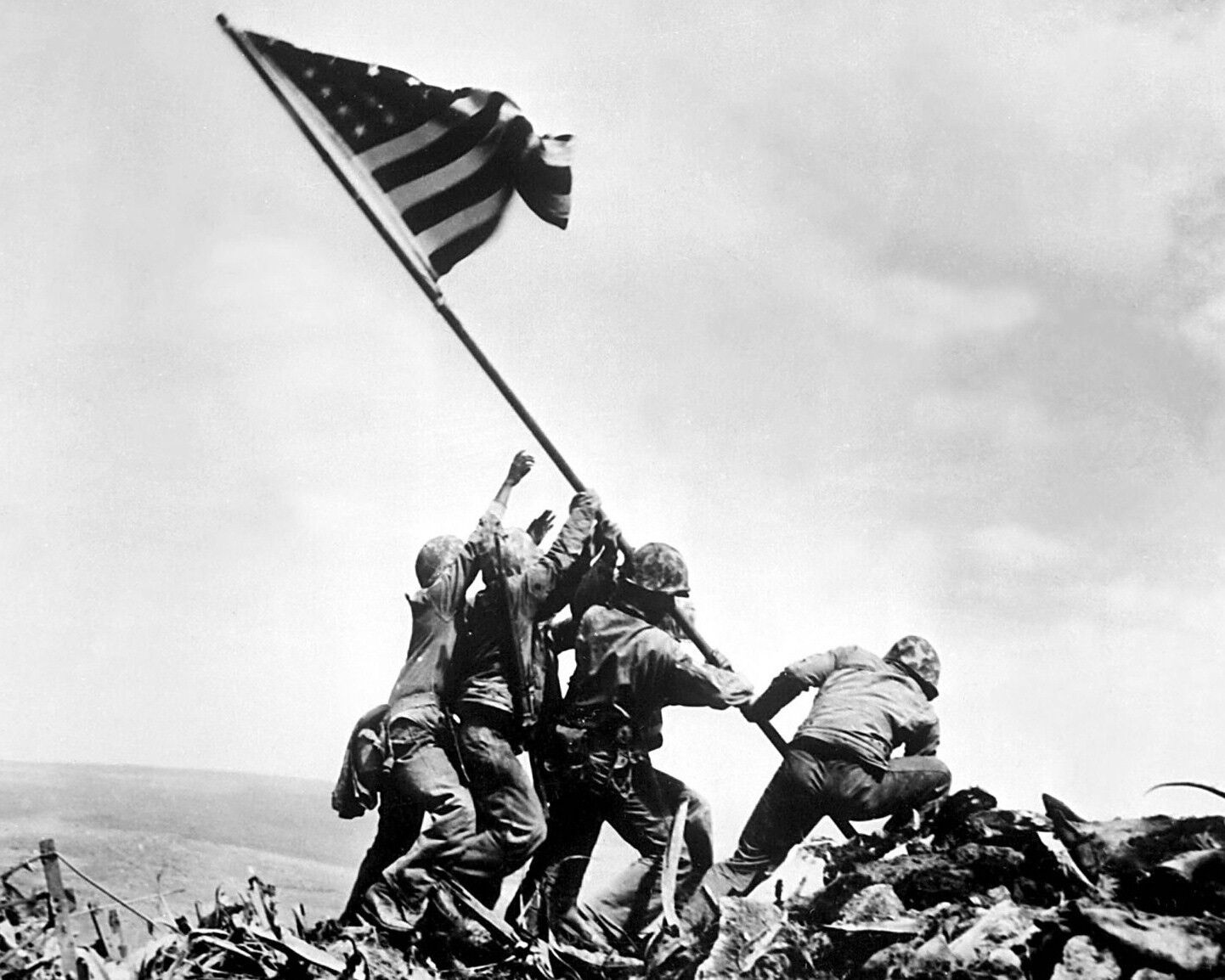 Iwo Jima Flag Raising U.S. Allied USA World War 2 WWII 8 x 10 Photo Picture #j1