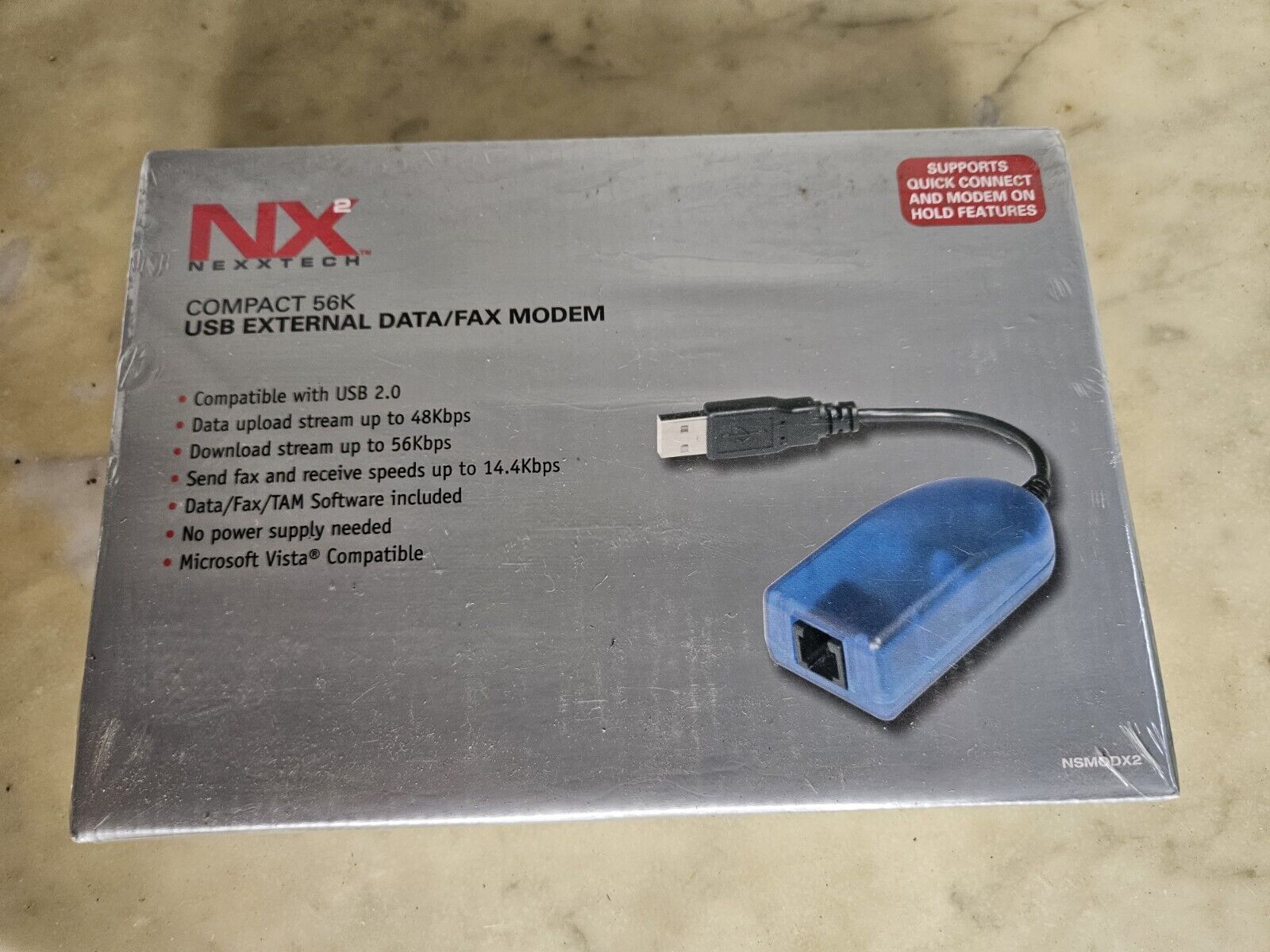 V92 V90 56K External USB Data Fax Dial Up Internet Modem Nexxtech