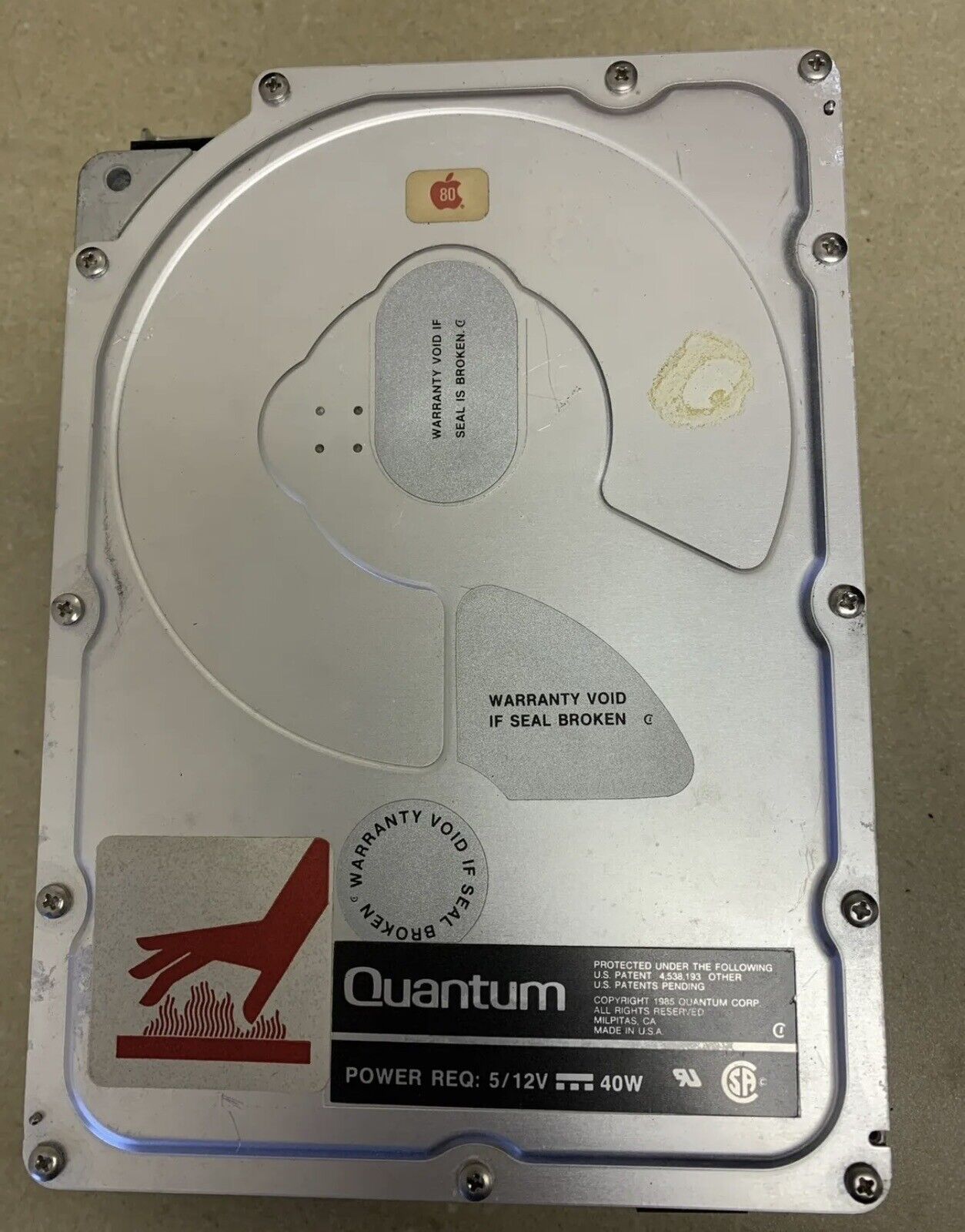 Apple Quantum Q280 80MB 5.25 SCSI HH Hard Drive Vintage 76-45005 Rare