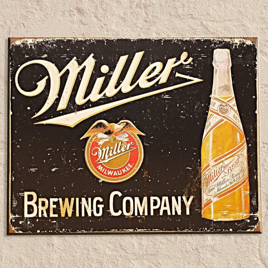 Miller Brewing Co Beer  Mouse Pad Tin Sign Art On Mousepad