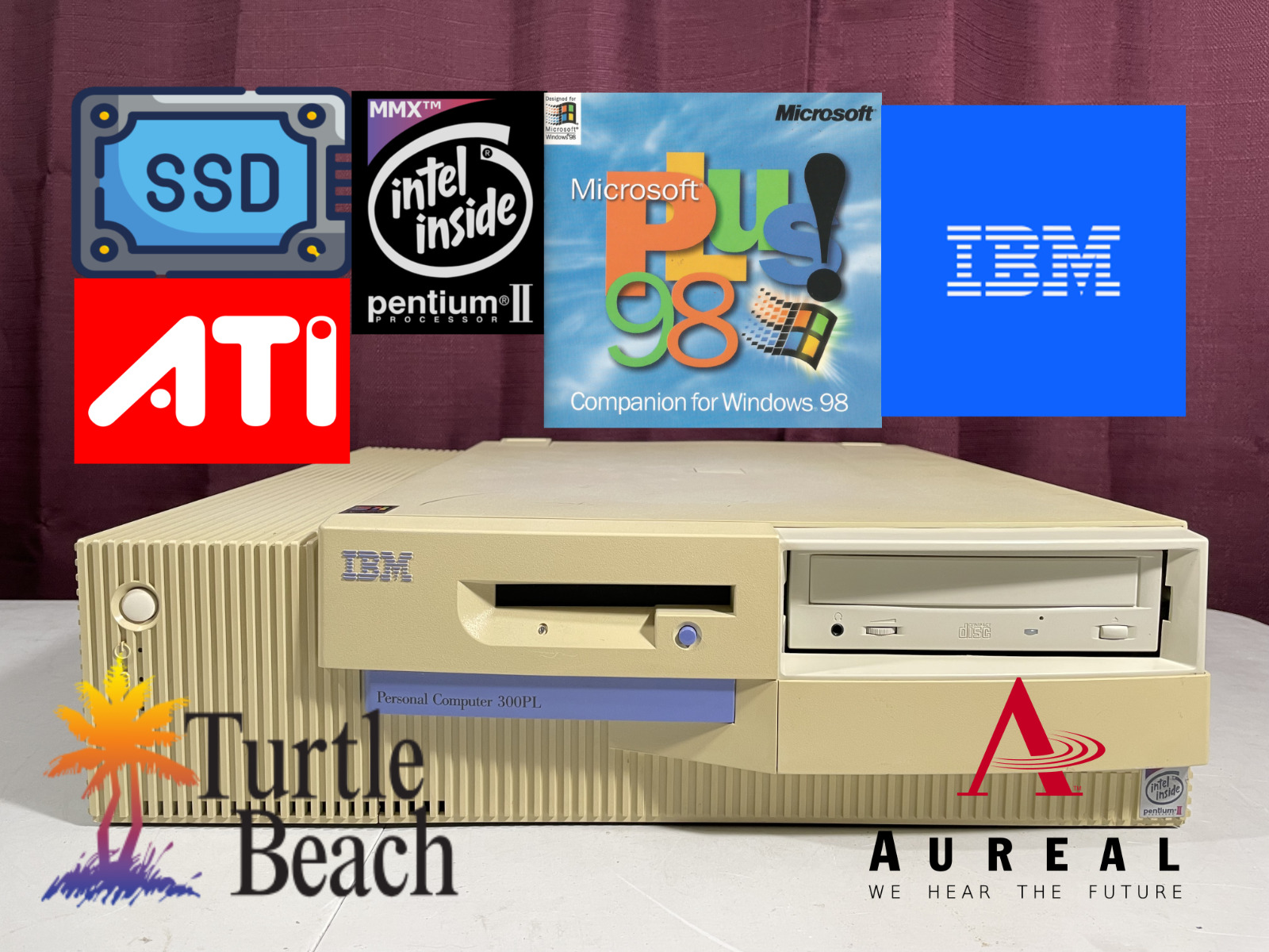 *RESTORED w/ SSD* IBM PC 300PL Windows 98 SE Plus Vintage Retro Gaming Computer