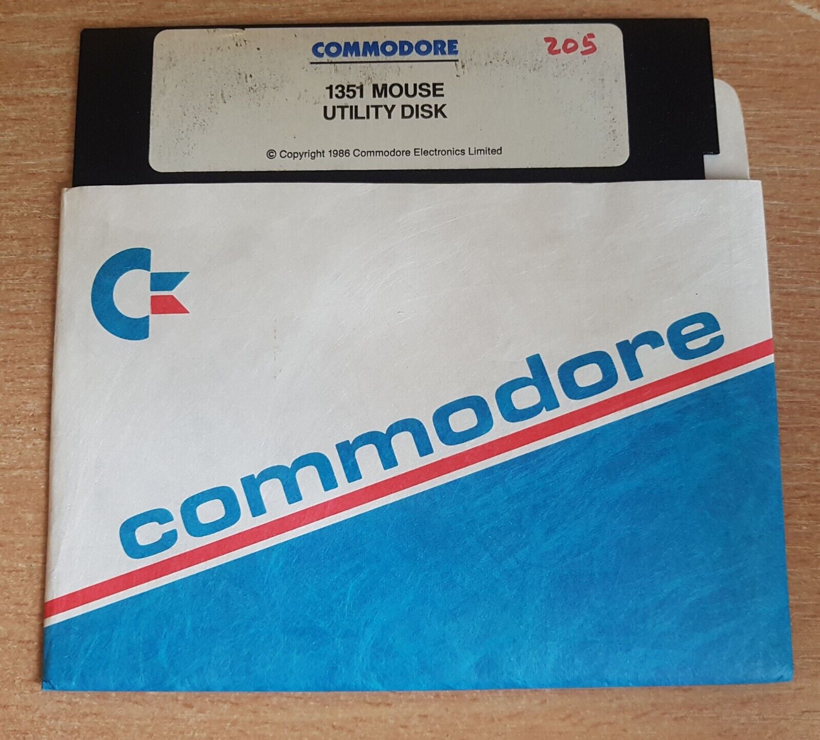Original COMMODORE 1351 MOUSE UTILITY DISK Genuine part, working 1986, ExRare