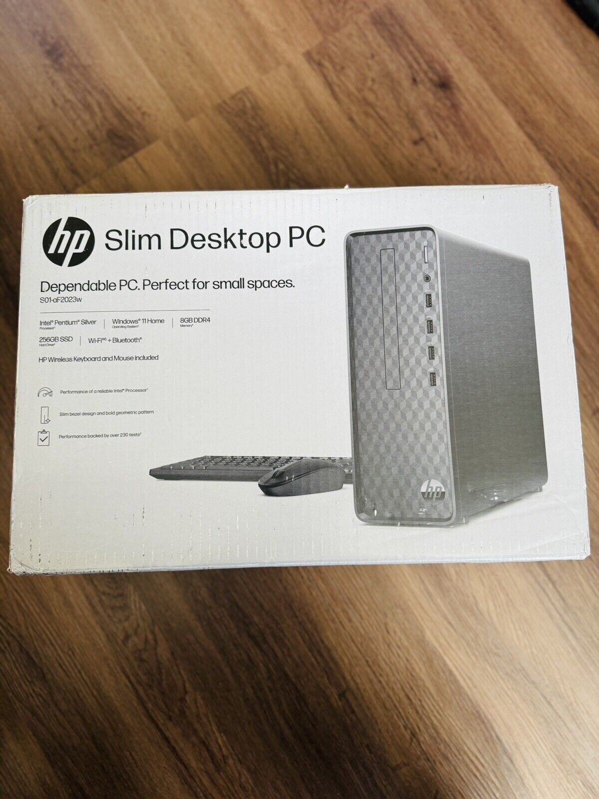 HP Slim Desktop S01 (256GB SSD, Intel Pentium Silver J5040, 2GHz, 8GB RAM)...