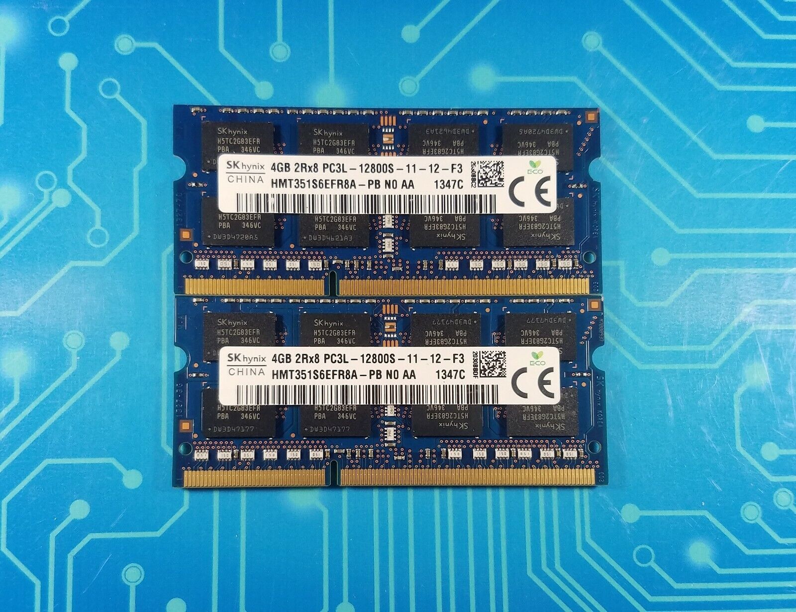 8GB (2x4GB) PC3L-12800s DDR3-1600MHz 2Rx8 Non-ECC Hynix HMT351S6EFR8A-PB