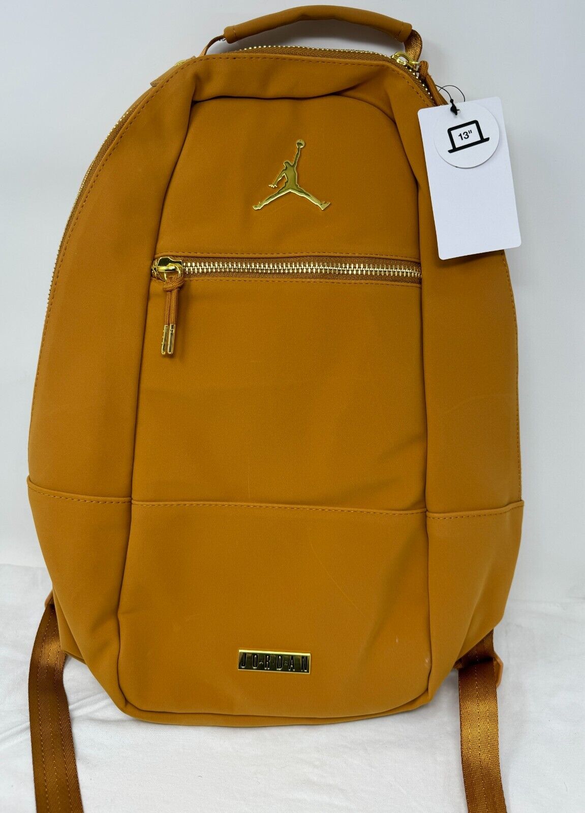 Nike Air Jordan Leather 9A0227 X3N Desert Ochre Brown Tan Backpack Laptop Bag