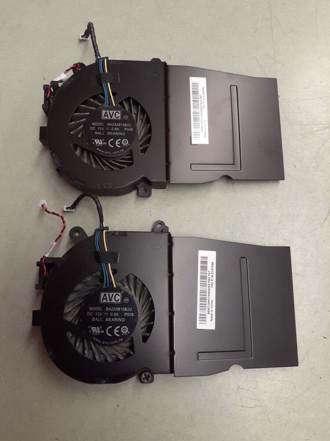 (2) AVC All-in-One Machine Cooling Fan BAZA0815B2U P009 DC12V 0.8A 01EF556