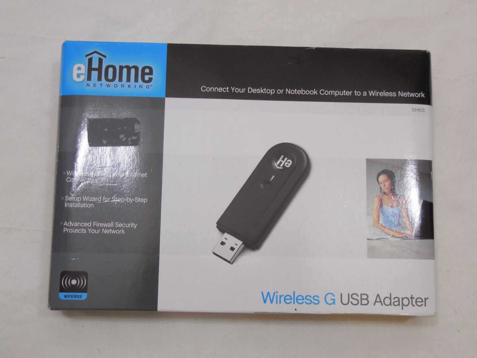 New D-Link eHome EH103 USB Connect Notebook Computer Wireless Network G Adapter
