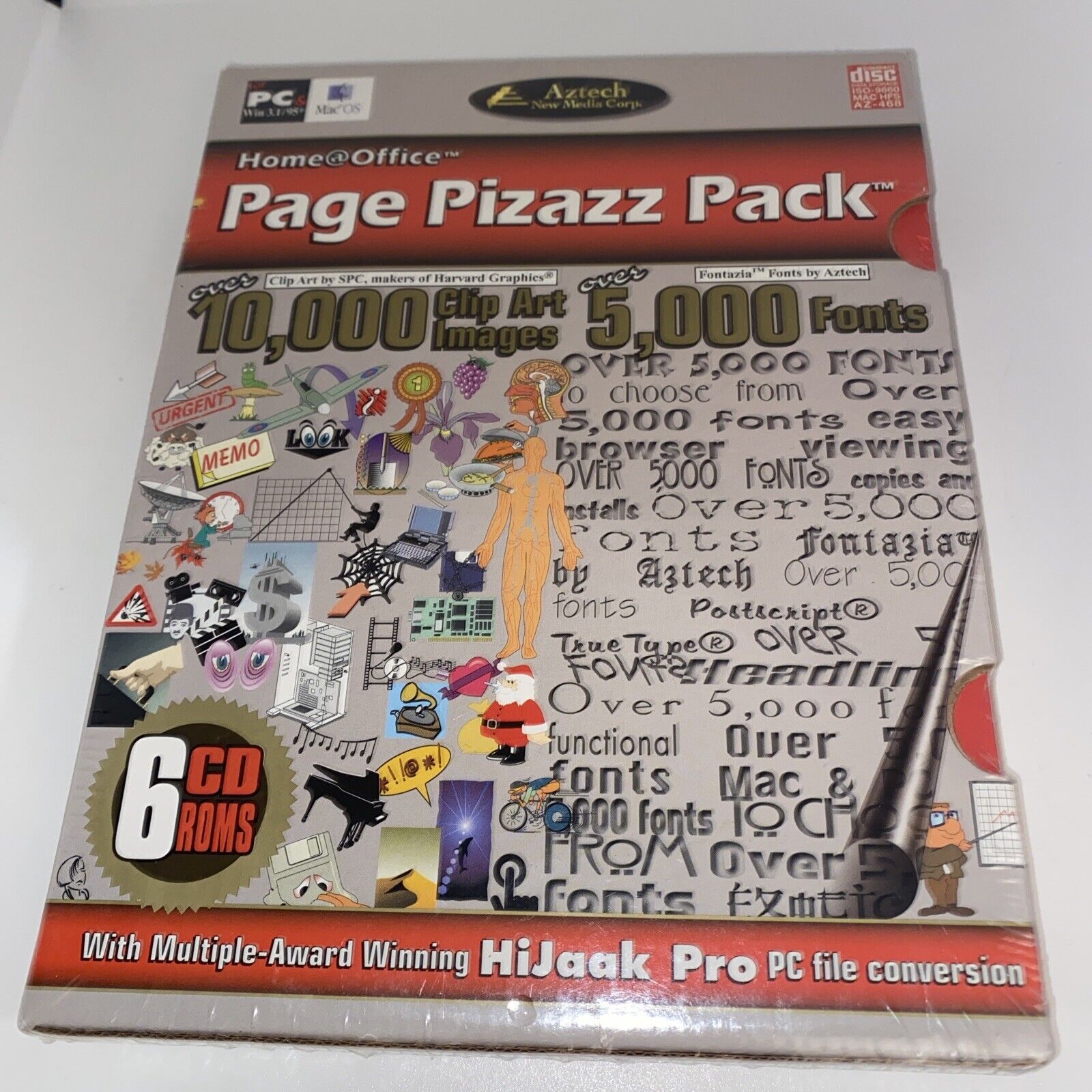 Vintage rare software - PC MAC Page Pizazz Pack Clip Art Sealed Gift Collectible