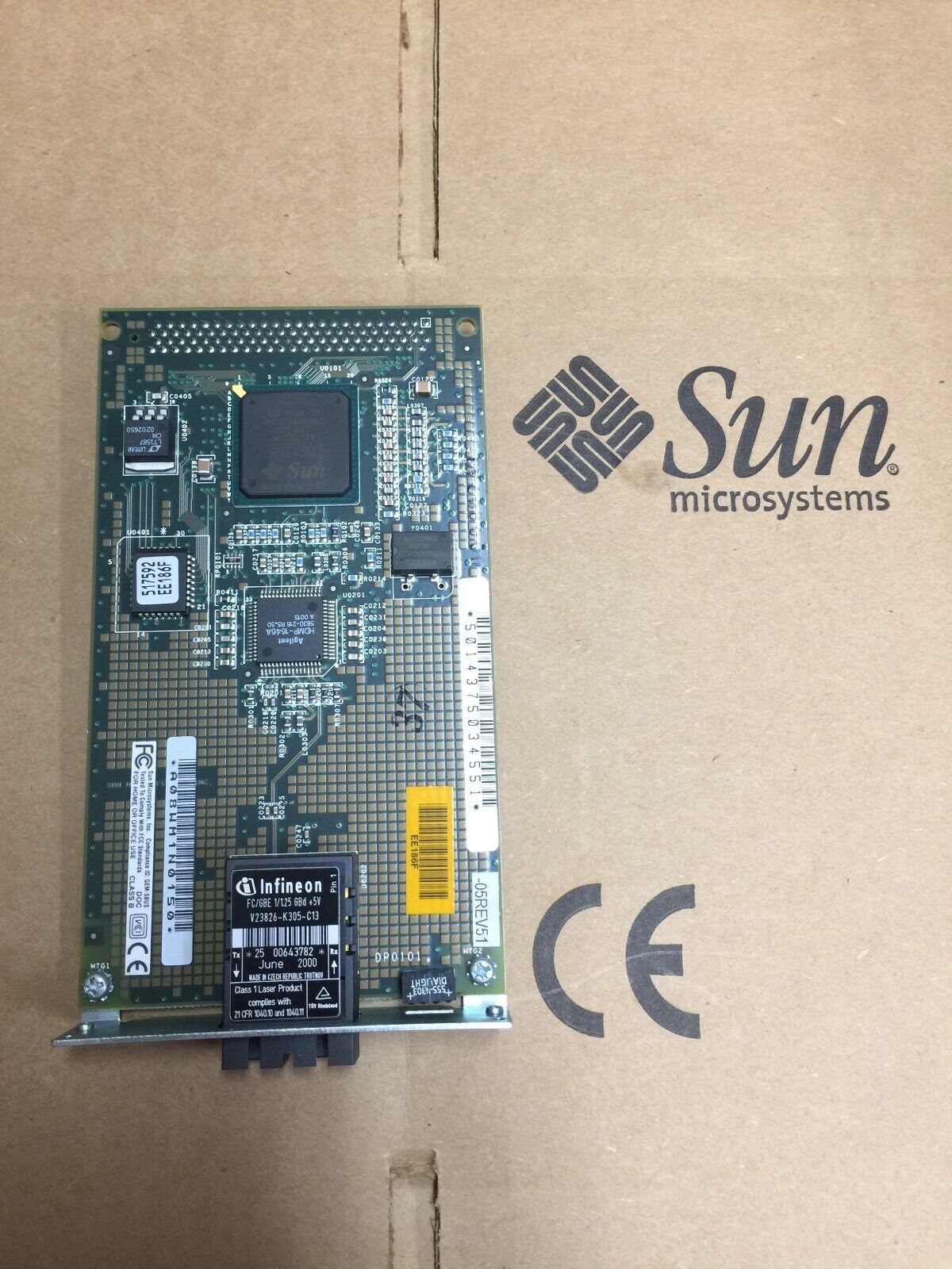 SUN 501-4375-05,  FC-GiGaBit  Ethernet  2.0/3.0 GBE/S , X1140A. Test PASS