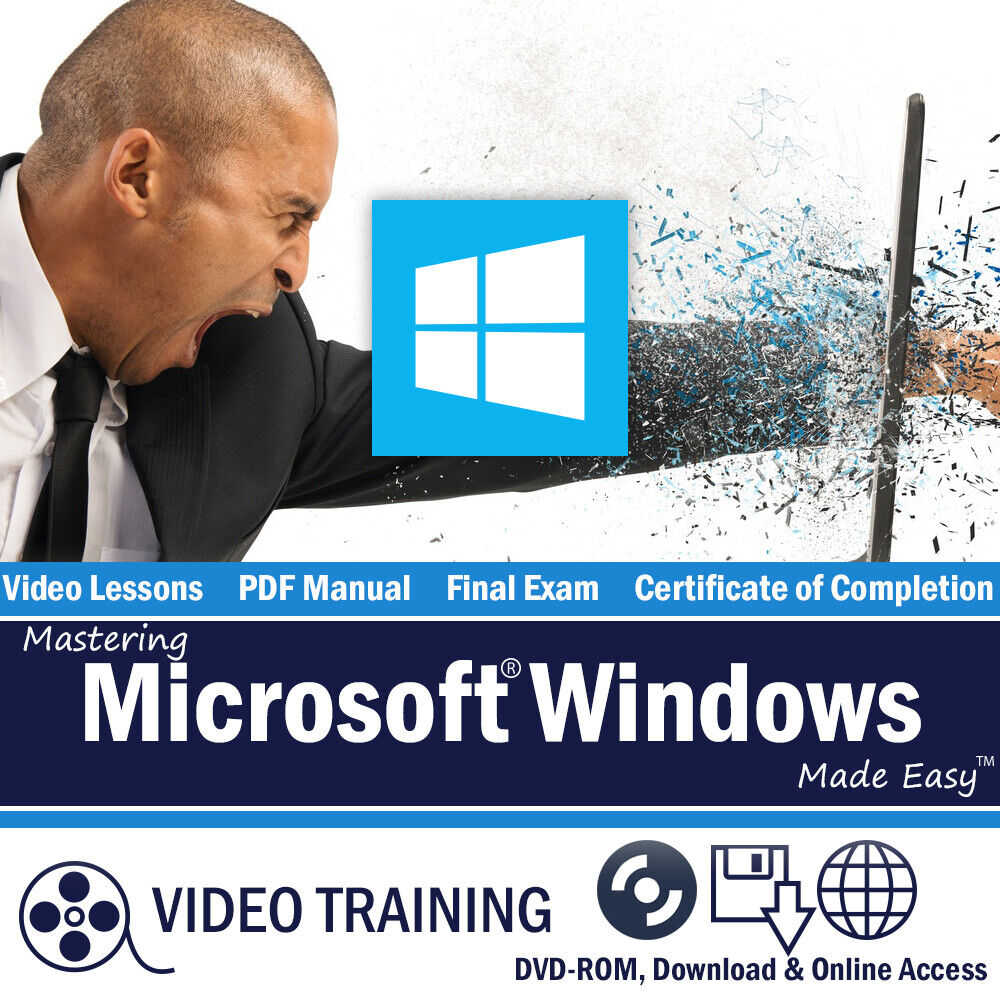 Learn Microsoft WINDOWS 10 Training Tutorial DVD and Digital Course 164 Lessons