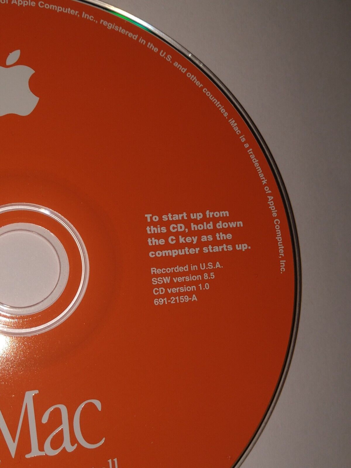 1998 iMac Software Install CD 691-2159-A OS 8.5 Great Condition Vintage BuyMePlz