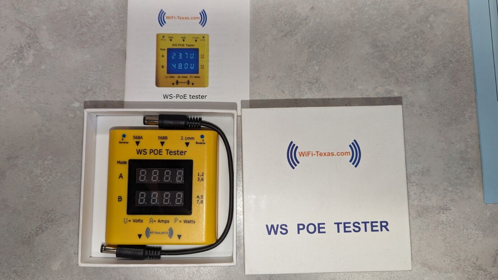 PoE Texas WS-POE- Tester+ Volts, Amps, Watts