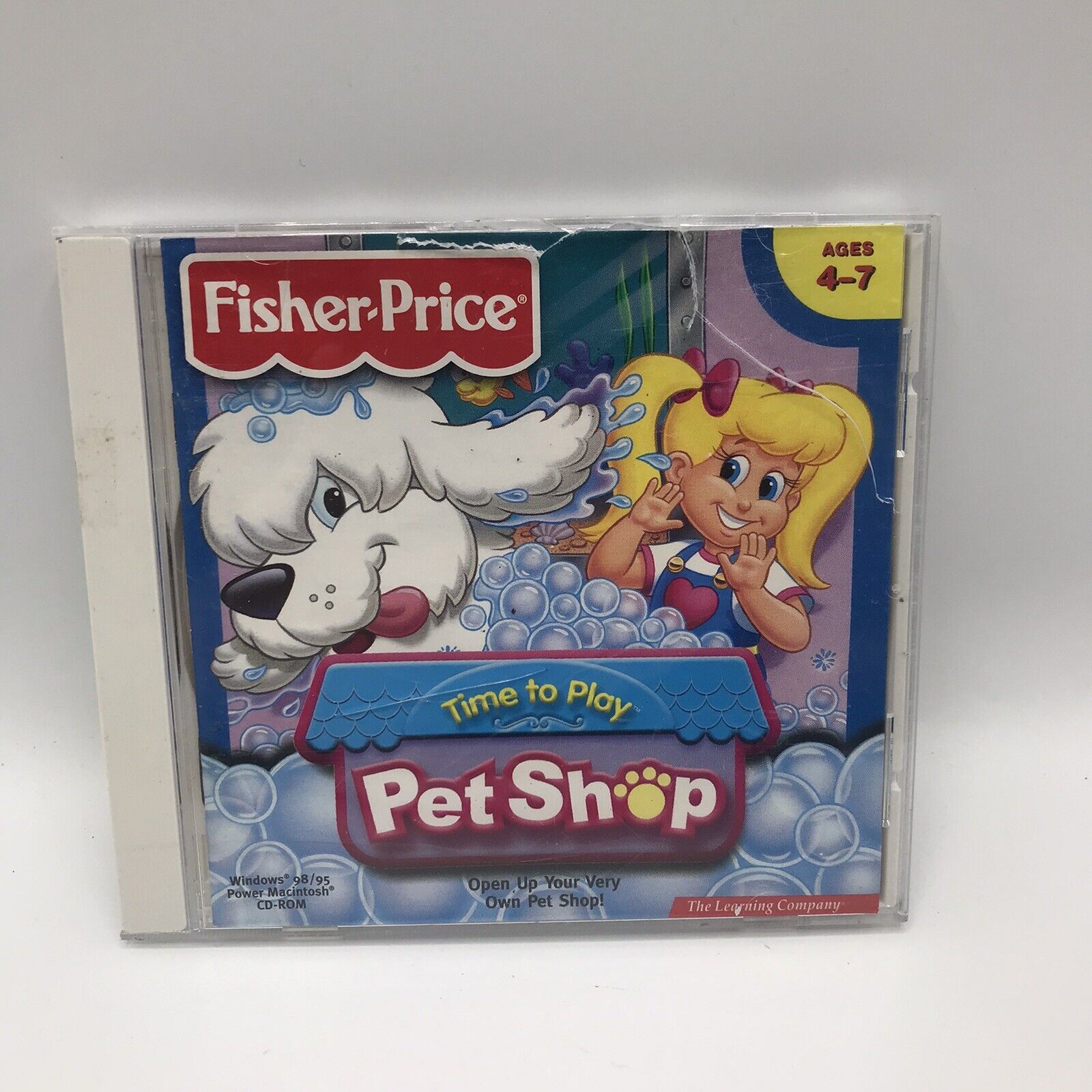 Fisher Price Time to Play Pet Shop Vintage PC Mac CD-ROM 1998 Ages 4+ Homeschool