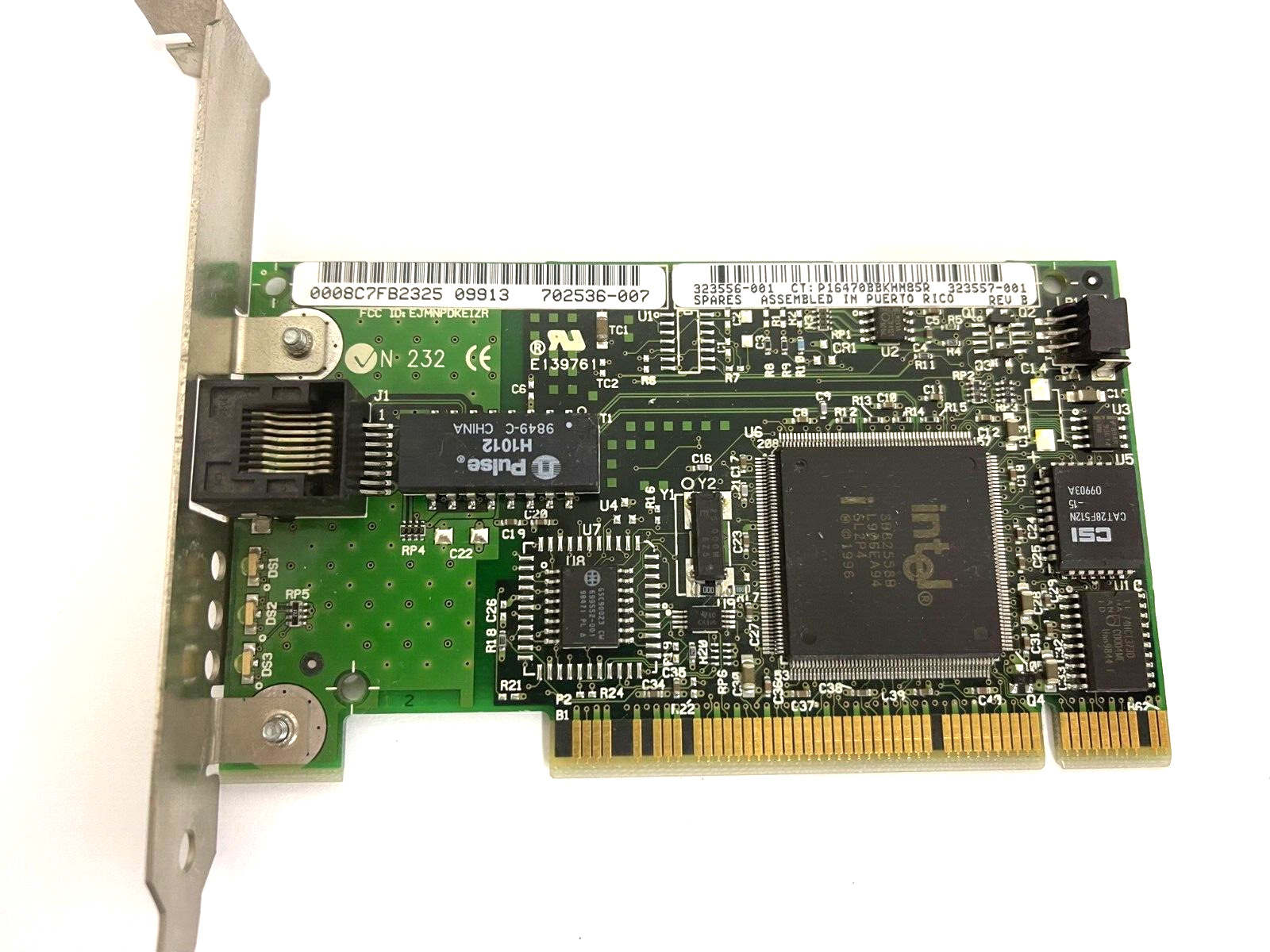 RARE VINTAGE COMPAQ NIC3121 INTEL PCI ETHERNET CARD RJ45 FCC EJMNPDKEIZR LAN16