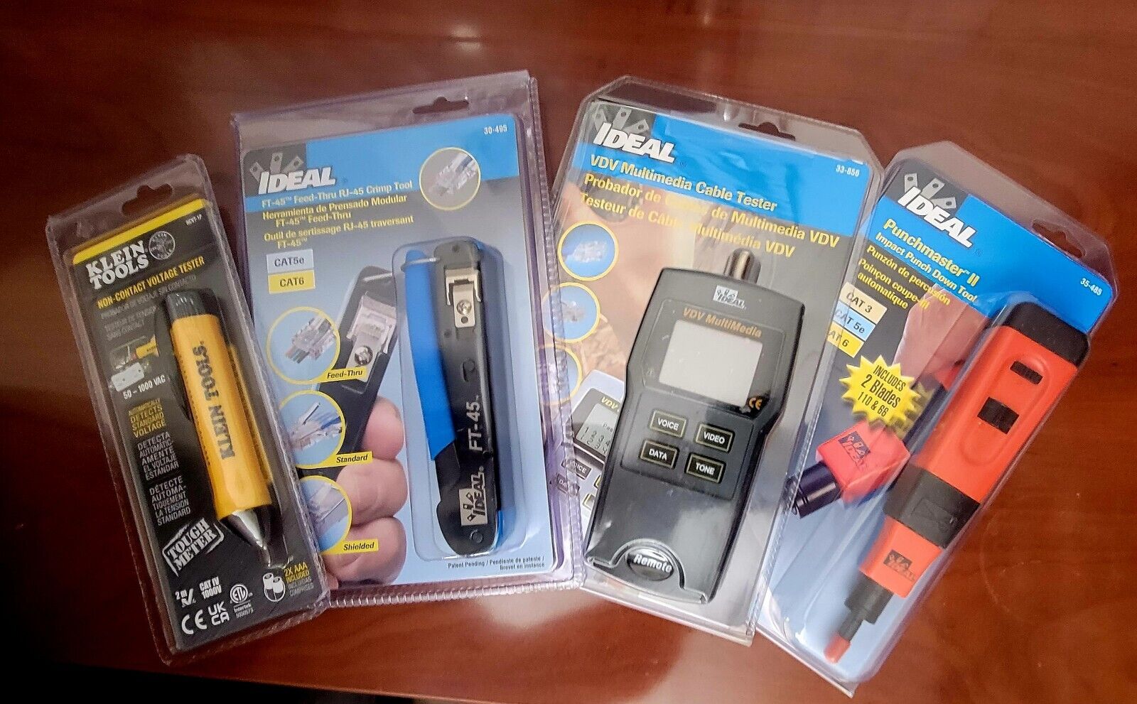 Cable Tester, Punchmaster II, RJ-45 Crimp Tool w/free Volt Tester & Zippered Bag