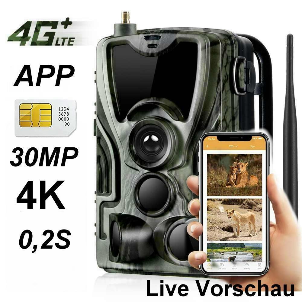 30MP 4G APP Live View HC-801Pro Hunting Scouting Trail Camera SIM card black LED