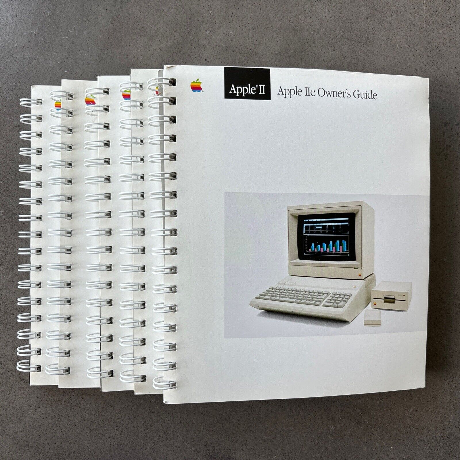 Five Brand New Apple IIe Owner’s Guide 1986 - 168 Pages - 030-1356-B - Rare
