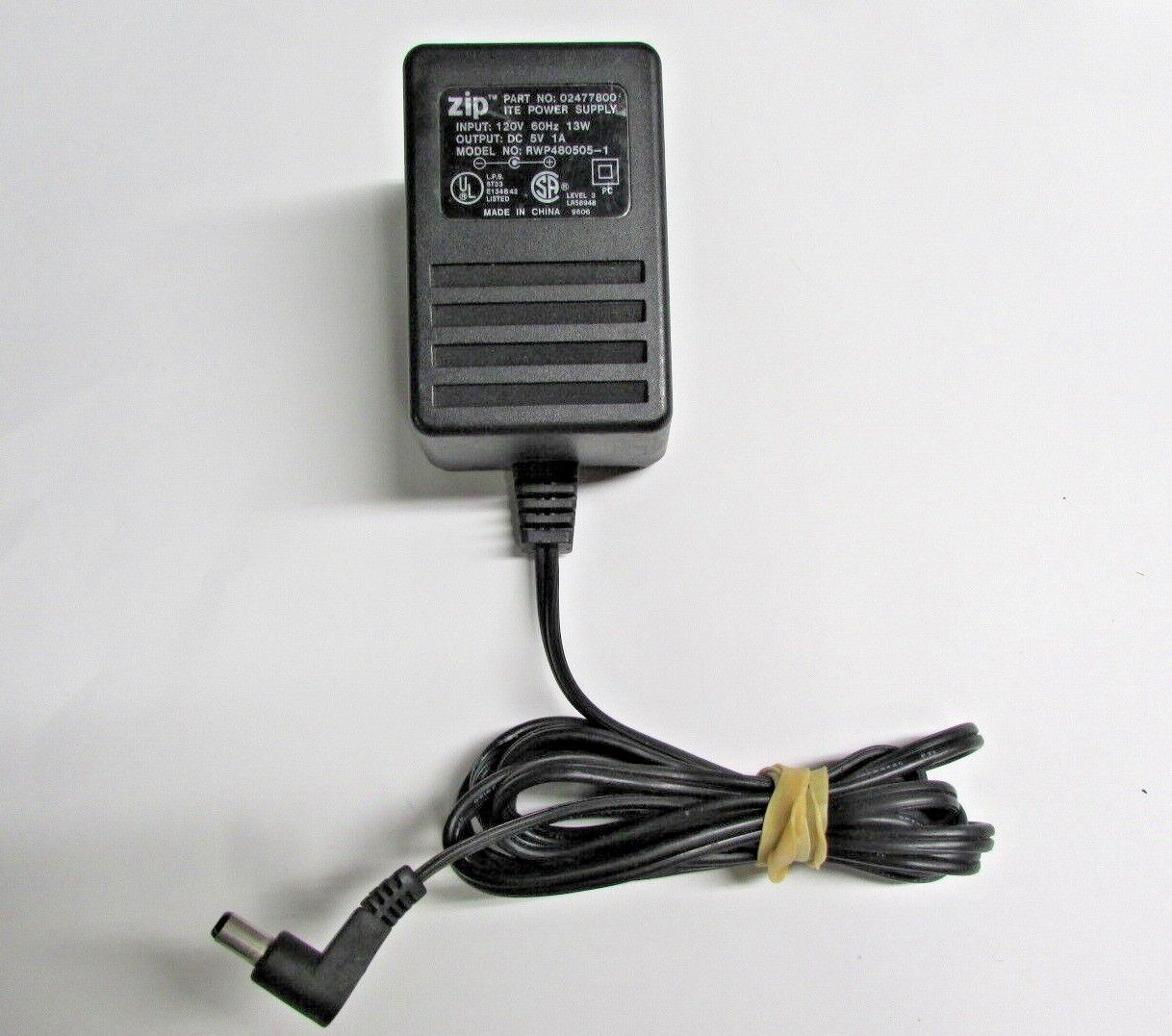 Genuine IOMEGA Zip Drive ITE AC Adapter Power Supply Cord 02477800 5V 1A 13W OEM