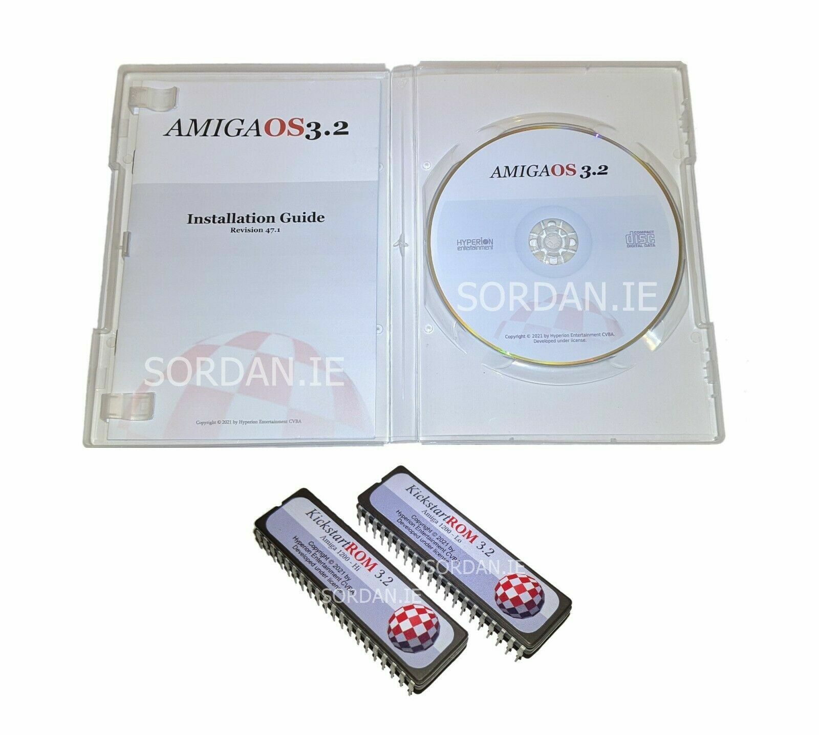 New Amiga Workbench OS 3.2 CD + Kickstart ROM 3.2.2 for Amiga 1200 1053