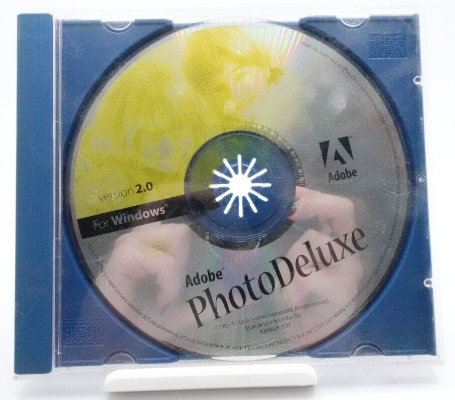 Adobe Photo Deluxe Vintage For Windows PC / Macintosh CD-ROM 1997 Version 2.0