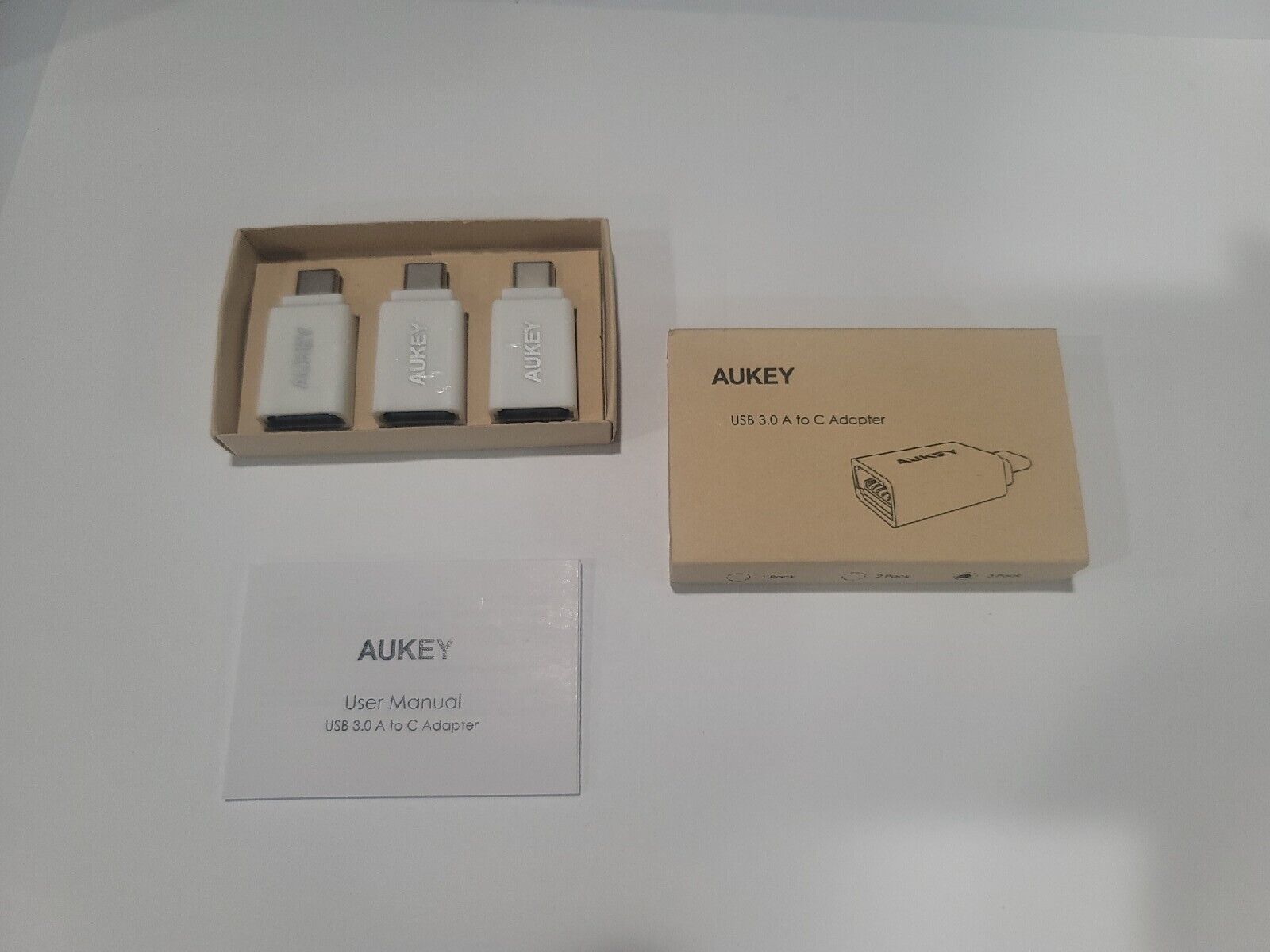 Aukey Usb 3.0 To Usb C ~3-Pack~ White